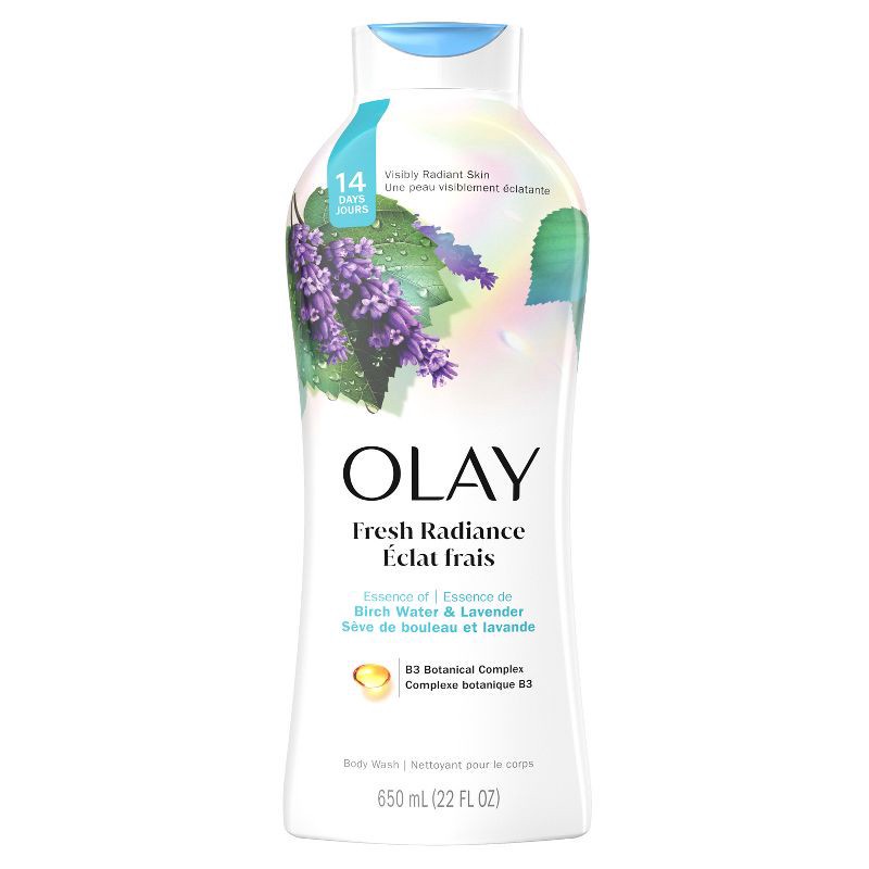 slide 6 of 8, Olay Fresh Outlast Body Wash with Notes Of Birch Water & Lavender - 22 fl oz, 22 fl oz