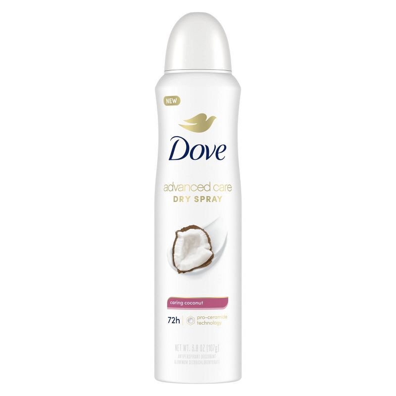 slide 2 of 12, Dove Beauty Advanced Care Caring Coconut 48-Hour Women's Antiperspirant & Deodorant Dry Spray - 3.8oz, 3.8 oz
