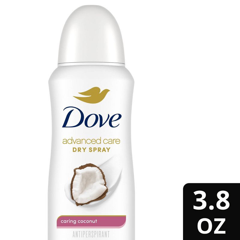 slide 1 of 12, Dove Beauty Advanced Care Caring Coconut 72-Hour Women's Antiperspirant & Deodorant Dry Spray - 3.8oz, 3.8 oz