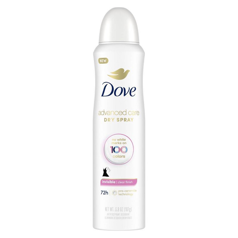 slide 2 of 5, Dove Beauty Advanced Care Clear Finish 72-Hour Women's Antiperspirant & Deodorant Dry Spray - 3.8oz, 3.8 oz