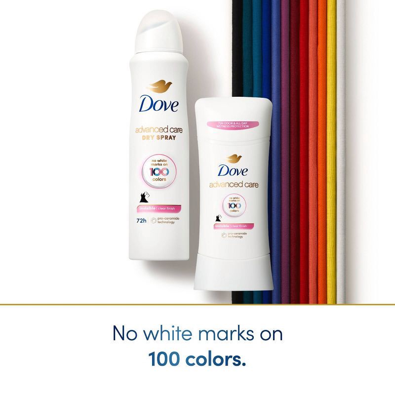 slide 4 of 4, Dove Beauty Advanced Care Clear Finish 72-Hour Women's Dry Spray Antiperspirant & Deodorant - 3.8oz, 3.8 oz
