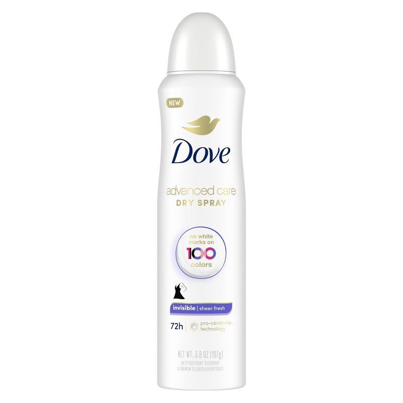 slide 2 of 11, Dove Beauty Advanced Care Sheer Fresh 72-Hour Women's Antiperspirant & Deodorant Dry Spray - 3.8oz, 3.8 oz