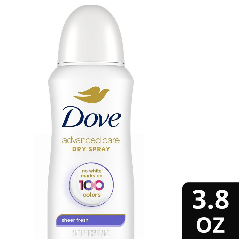 slide 1 of 11, Dove Beauty Advanced Care Sheer Fresh 72-Hour Women's Antiperspirant & Deodorant Dry Spray - 3.8oz, 3.8 oz