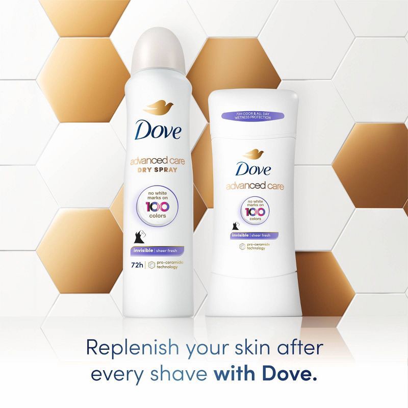 slide 5 of 11, Dove Beauty Advanced Care Sheer Fresh 72-Hour Women's Antiperspirant & Deodorant Dry Spray - 3.8oz, 3.8 oz