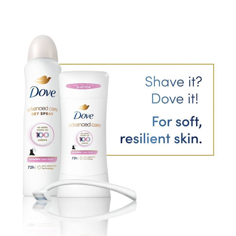 slide 4 of 8, Dove Beauty Advanced Care Clear Finish 72-Hour Women's Antiperspirant & Deodorant Stick - 2.6oz, 2.6 oz