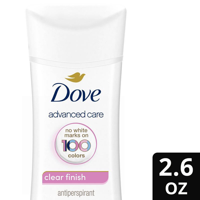 slide 1 of 9, Dove Beauty Advanced Care Clear Finish 72-Hour Women's Antiperspirant & Deodorant Stick - 2.6oz, 2.6 oz