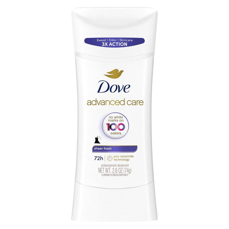 slide 2 of 9, Dove Beauty Advanced Care Sheer Fresh 72-Hour Women's Antiperspirant & Deodorant Stick - 2.6oz, 2.6 oz