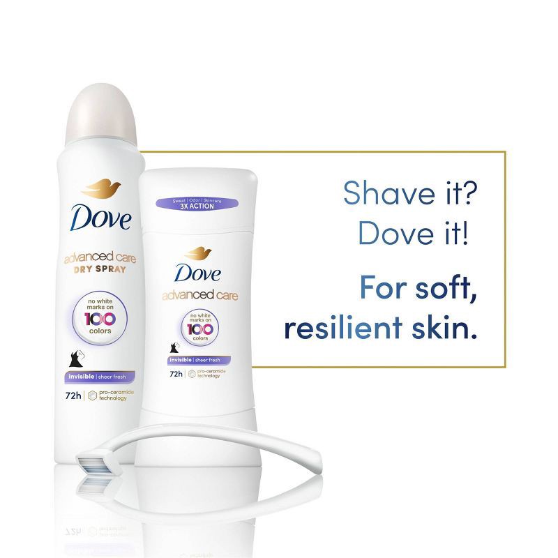 slide 7 of 9, Dove Beauty Advanced Care Sheer Fresh 72-Hour Women's Antiperspirant & Deodorant Stick - 2.6oz, 2.6 oz