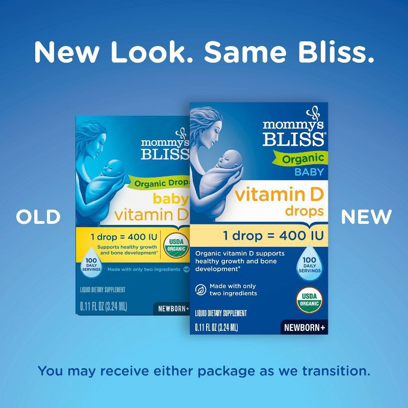 slide 2 of 9, Mommy's Bliss Baby Organic Vitamin D Drops - 0.11oz (100 Servings), 0.11 oz, 100 servings