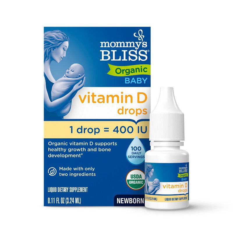 slide 1 of 9, Mommy's Bliss Baby Organic Vitamin D Drops - 0.11oz (100 Servings), 0.11 oz, 100 servings