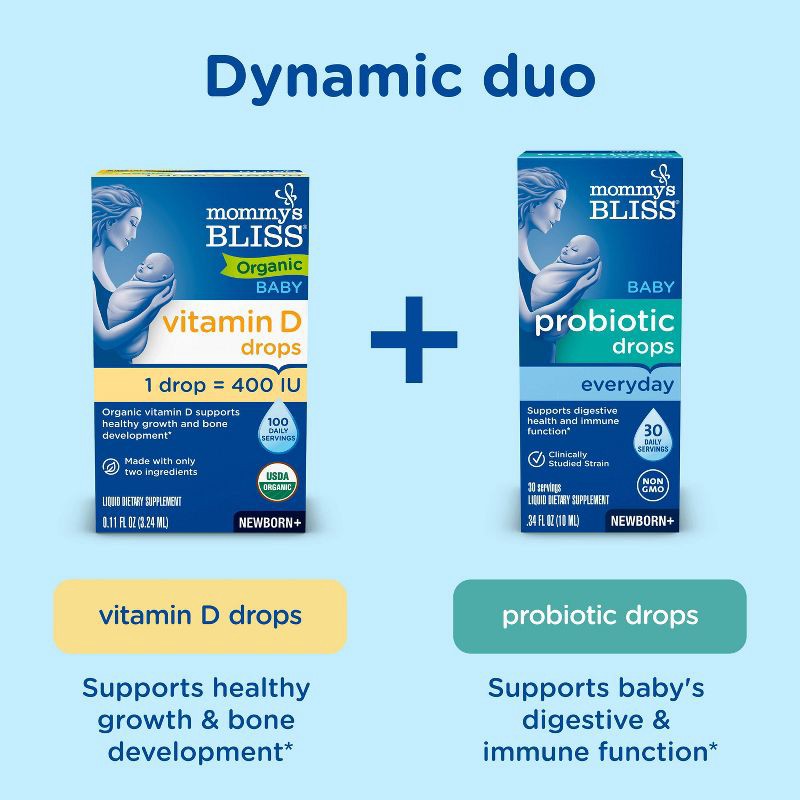 slide 8 of 9, Mommy's Bliss Baby Organic Vitamin D Drops - 0.11oz (100 Servings), 0.11 oz, 100 servings