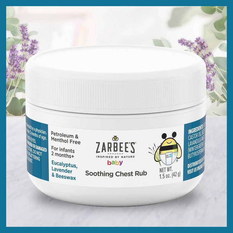 Zarbee's Baby Soothing Chest Rub, Eucalyptus, Lavender & Beeswax 1.5