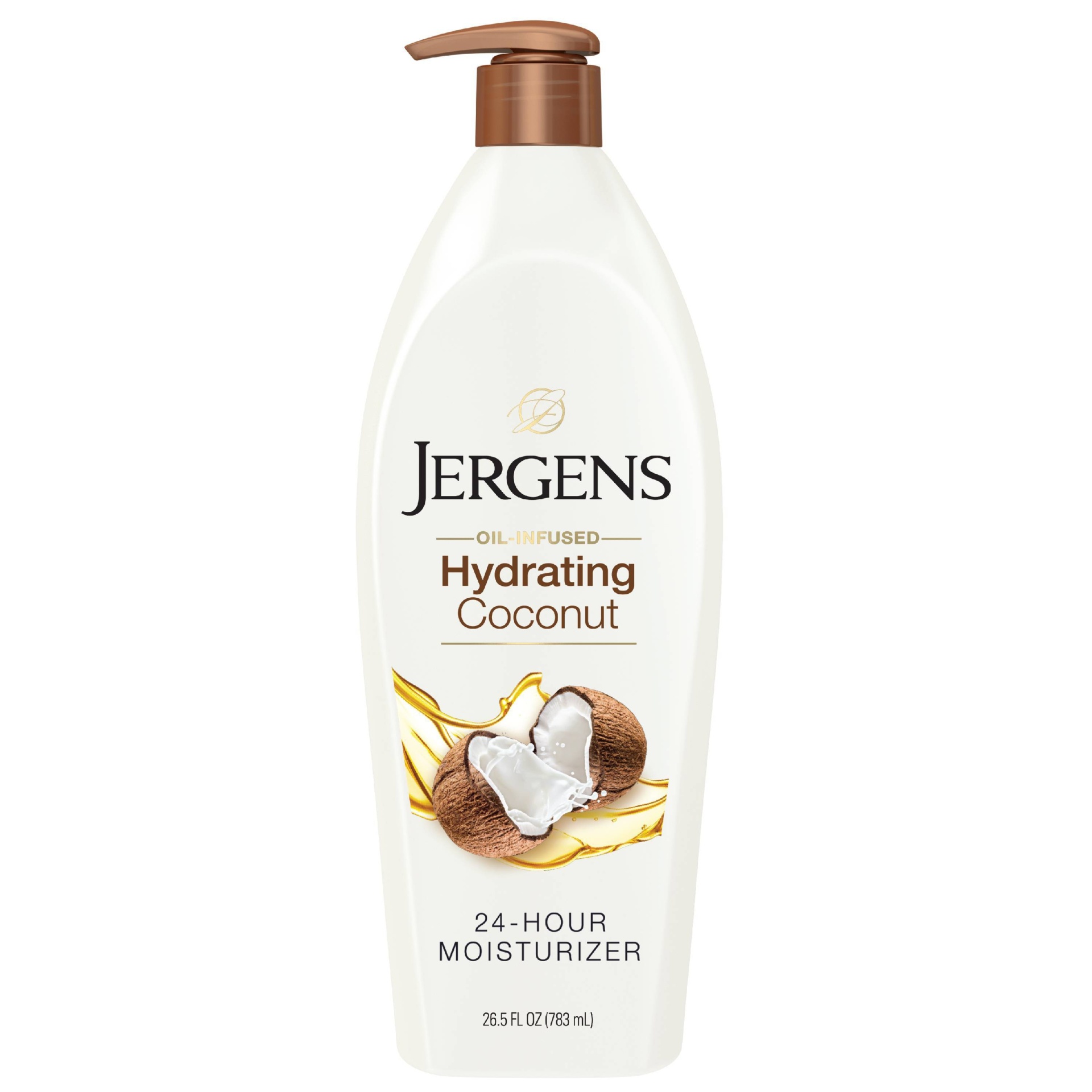 slide 1 of 6, Jergens Hyrdating Coconut Hand and Body Lotion For Dry Skin, Dermatologist Tested - 26.5 fl oz, 26.5 fl oz