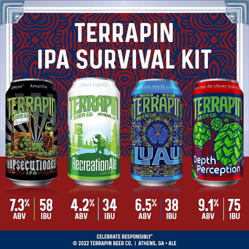 slide 2 of 8, Terrapin Beer Co. Terrapin Beer IPA Survivial Kit Variety Pack - 12pk/12 fl oz Cans, 12 ct; 12 fl oz