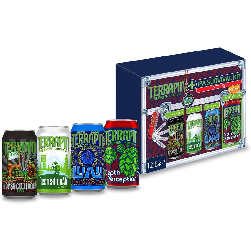 slide 1 of 8, Terrapin Beer Co. Terrapin Beer IPA Survivial Kit Variety Pack - 12pk/12 fl oz Cans, 12 ct; 12 fl oz