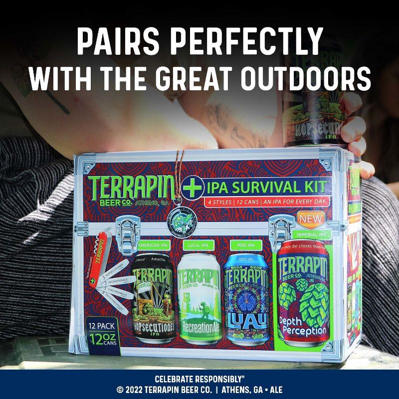 slide 7 of 8, Terrapin Beer Co. Terrapin Beer IPA Survivial Kit Variety Pack - 12pk/12 fl oz Cans, 12 ct; 12 fl oz