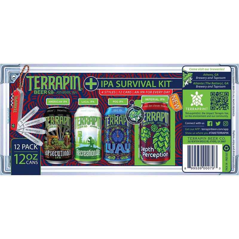 slide 8 of 8, Terrapin Beer Co. Terrapin Beer IPA Survivial Kit Variety Pack - 12pk/12 fl oz Cans, 12 ct; 12 fl oz