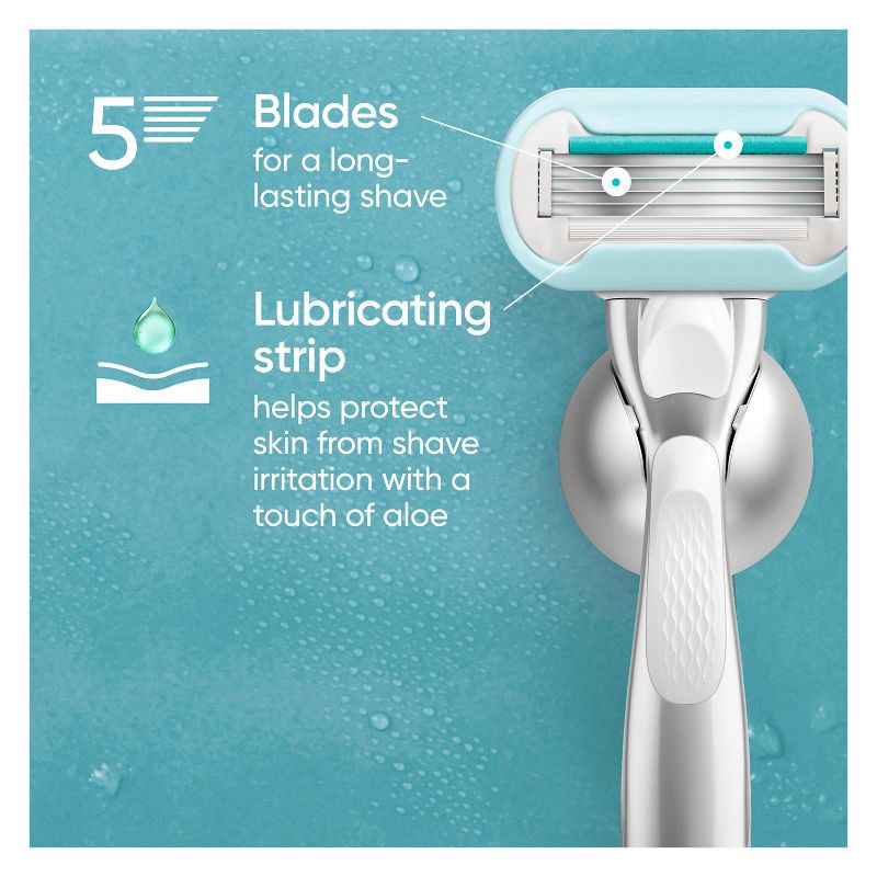 slide 3 of 8, Venus Deluxe Smooth Sensitive Women's Razor Blade Refills - 6ct, 6 ct