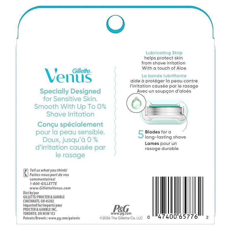 slide 8 of 8, Venus Deluxe Smooth Sensitive Women's Razor Blade Refills - 6ct, 6 ct