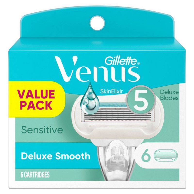 slide 10 of 11, Venus Deluxe Smooth Sensitive Women's Razor Blade Refills - 6ct, 6 ct