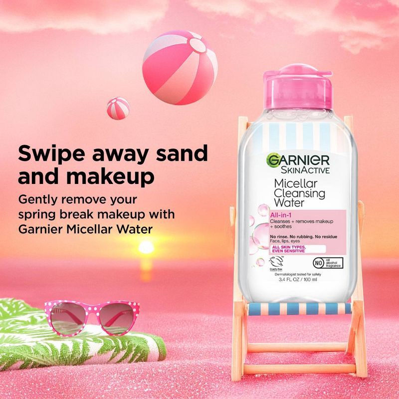 slide 3 of 9, Garnier Micellar Water Hydrating Facial Cleanser & Makeup Remover - Basic Cleansing - 3.4 fl oz, 3.4 fl oz