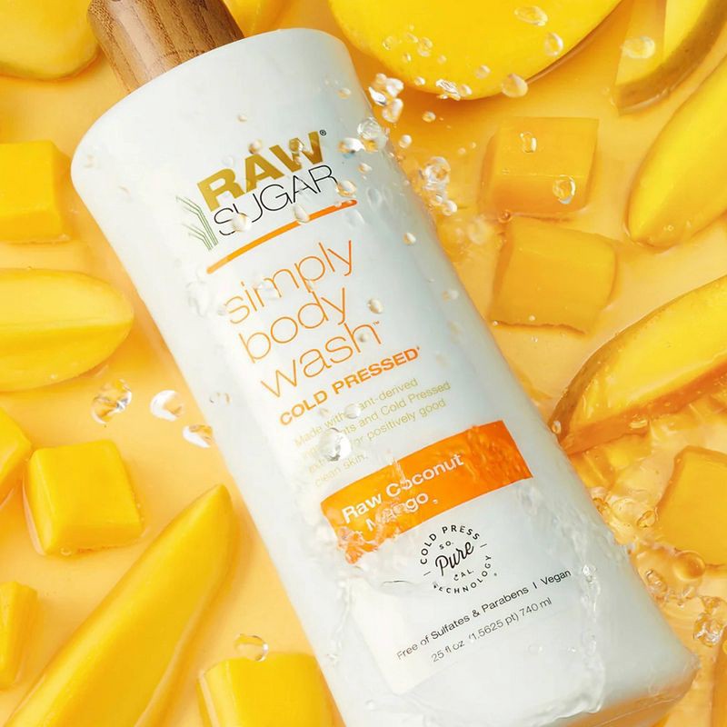 slide 7 of 7, Raw Sugar Simply Body Wash - Raw Coconut + Mango - 25 fl oz, 25 fl oz