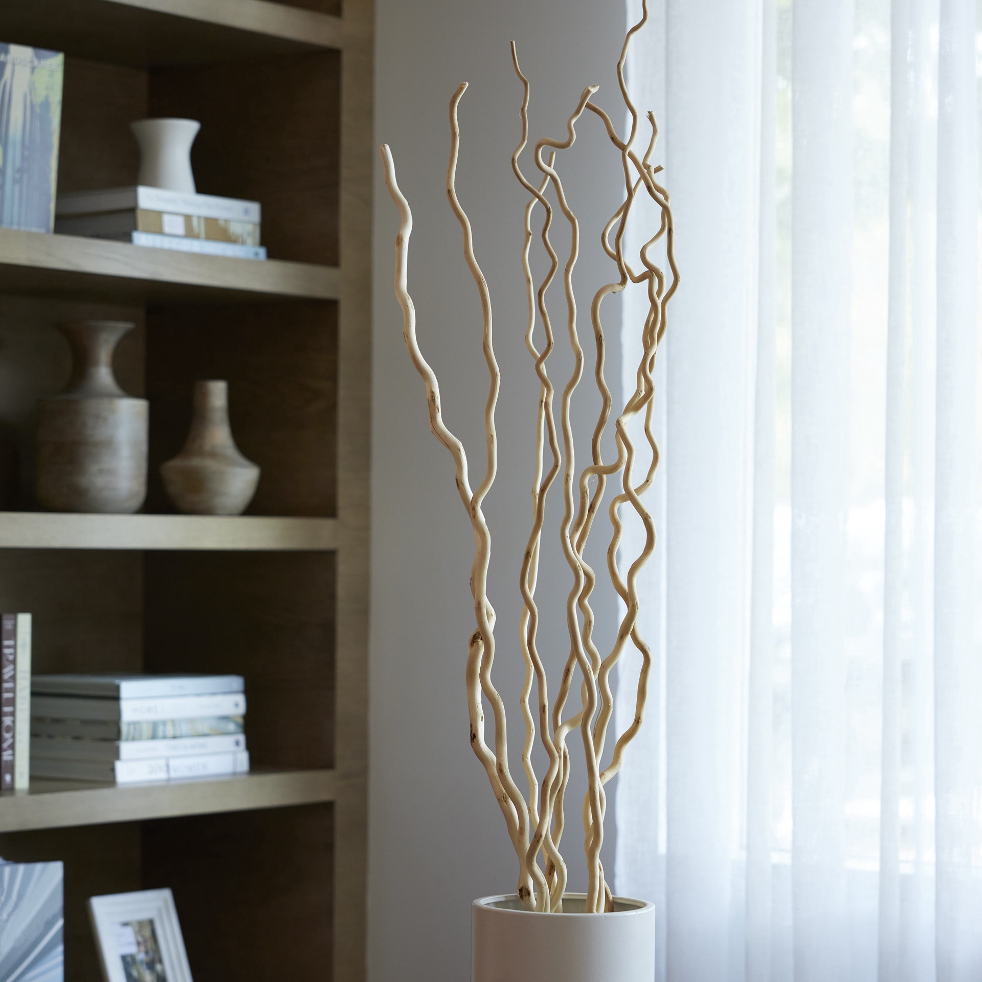 slide 2 of 3, Cream Curly Willow Branch Bundle By Ashland, 84 in