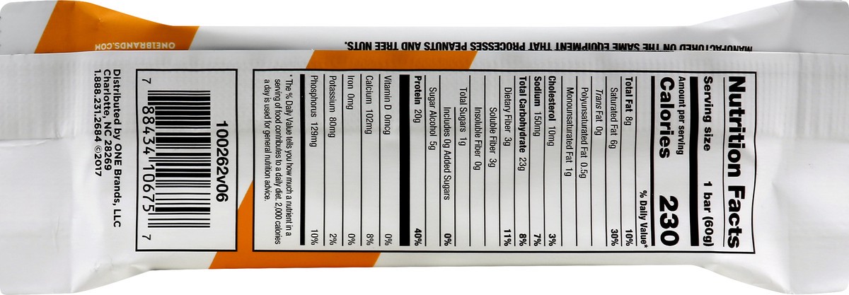 slide 8 of 11, ONE Maple Glazed Doughnut Flavored Protein Bar, 2.12 oz, 60 gram