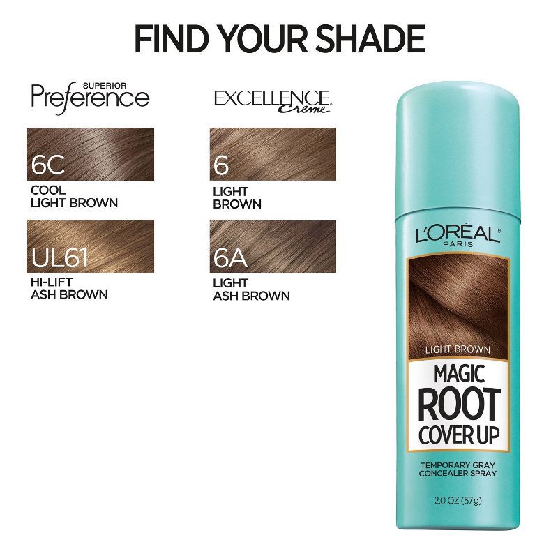 slide 7 of 9, L'Oreal Paris Magic Root Cover Up - Light Brown - 2.0oz, 2 oz