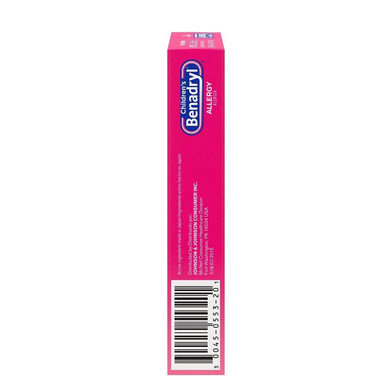 slide 6 of 8, Children's Benadryl Diphenhydramine Allergy Relief Chewable Tablets - Grape - 20ct, 20 ct