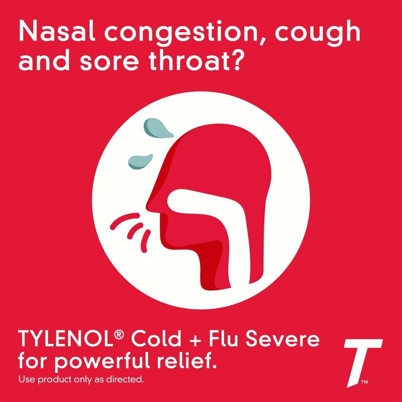 slide 3 of 7, Tylenol Cold+Flu Severe Day/Night Caplets - Acetaminophen - 24ct, 24 ct