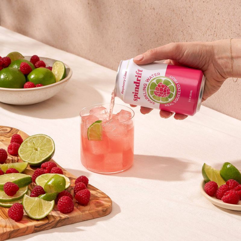 slide 5 of 6, Spindrift Raspberry Lime Sparkling Water - 8pk/12 fl oz Cans, 8 ct; 12 fl oz