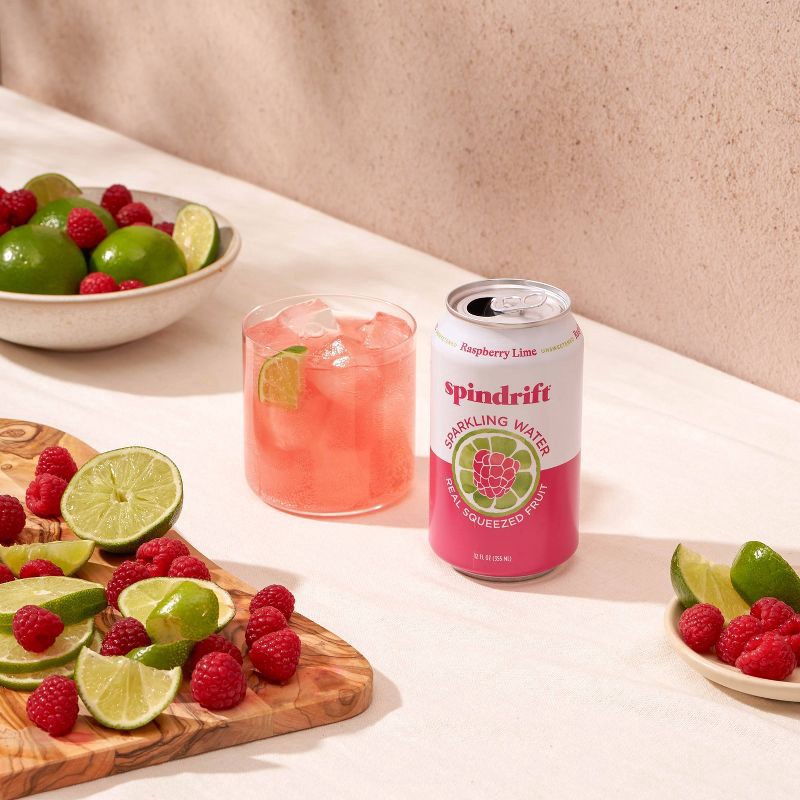 slide 6 of 6, Spindrift Raspberry Lime Sparkling Water - 8pk/12 fl oz Cans, 8 ct; 12 fl oz