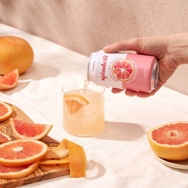 slide 5 of 6, Spindrift Grapefruit Sparkling Water - 8pk/12 fl oz Cans, 8 ct; 12 fl oz