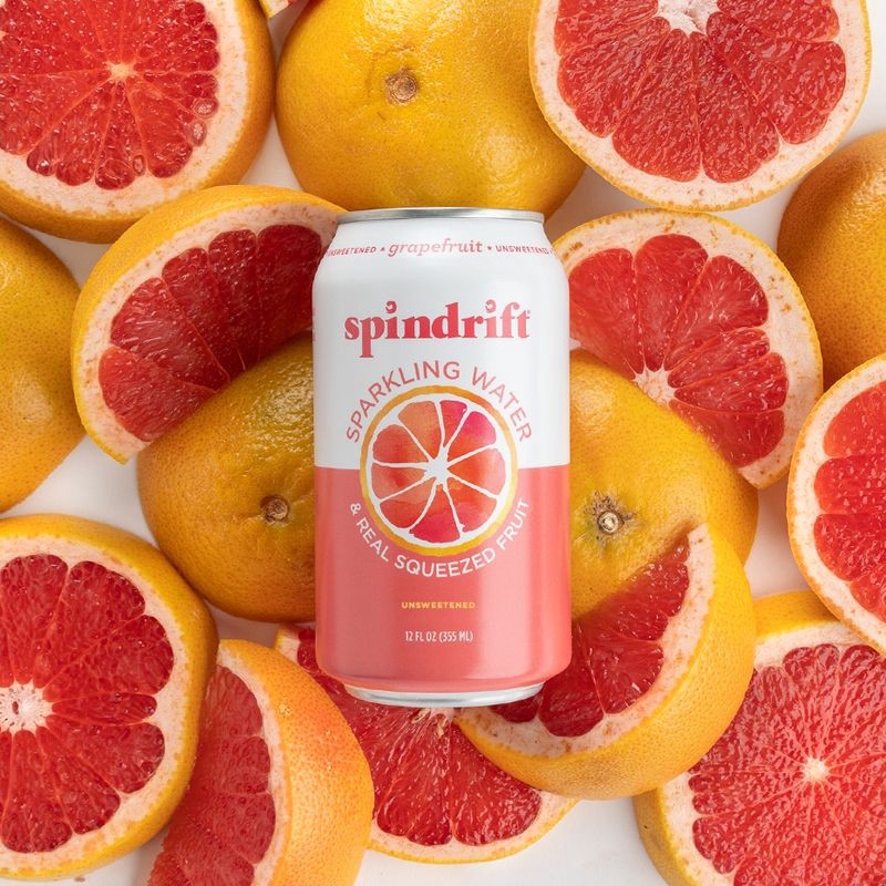 slide 5 of 7, Spindrift Grapefruit Sparkling Water - 8pk/12 fl oz Cans, 8 ct; 12 fl oz