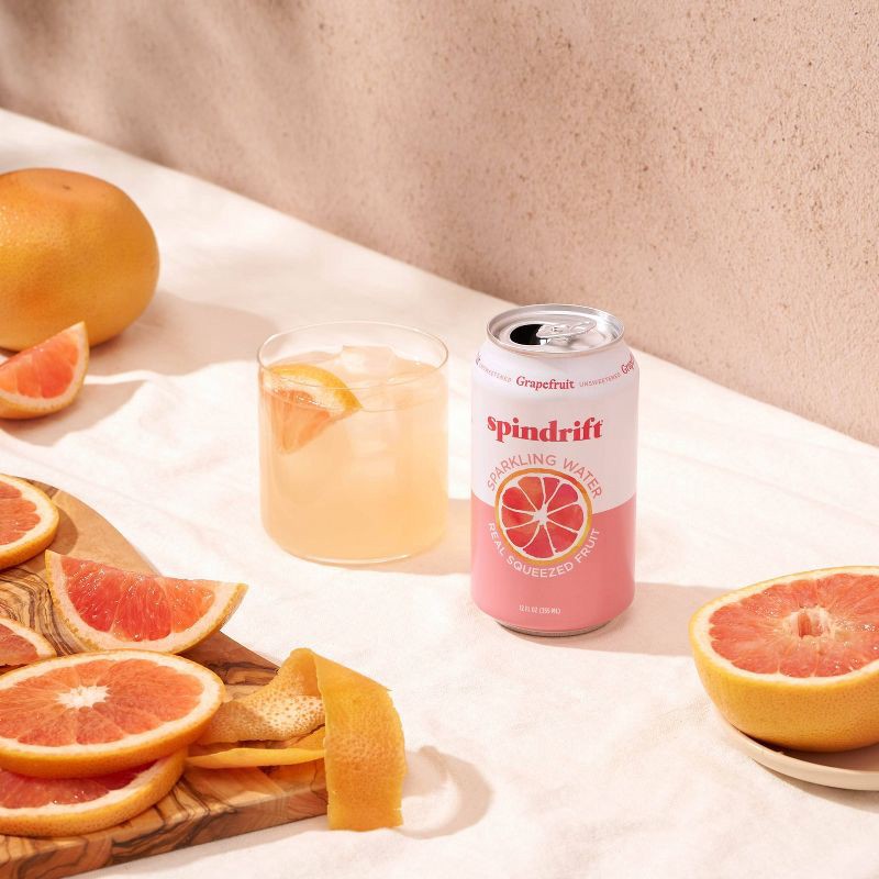 slide 6 of 6, Spindrift Grapefruit Sparkling Water - 8pk/12 fl oz Cans, 8 ct; 12 fl oz