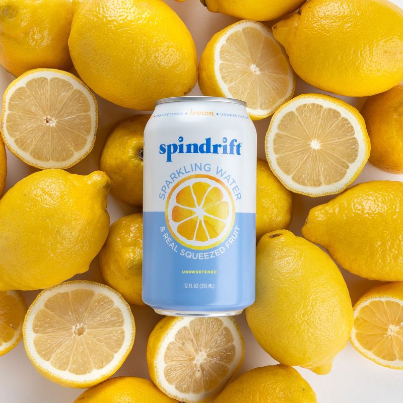 slide 5 of 7, Spindrift Lemon Sparkling Water - 8pk/12 fl oz Cans, 8 ct; 12 fl oz