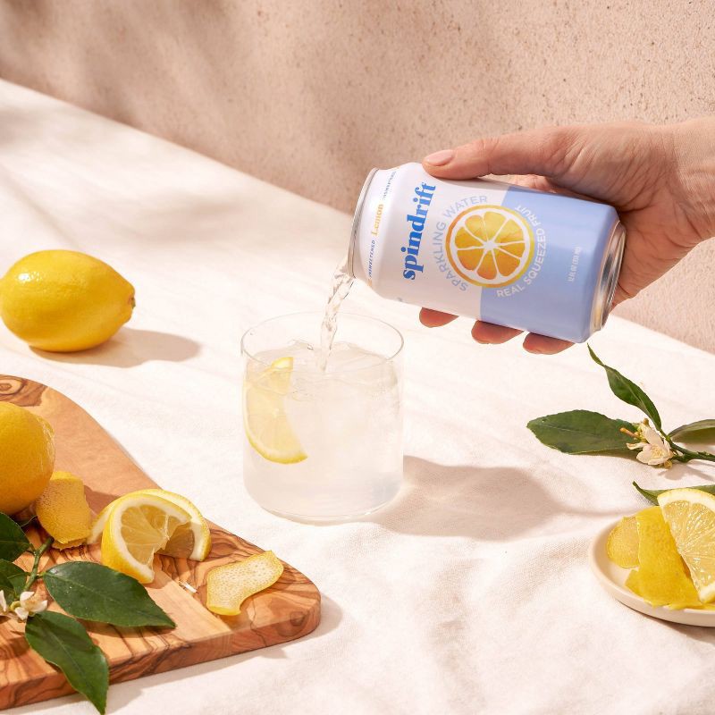 slide 6 of 6, Spindrift Lemon Sparkling Water - 8pk/12 fl oz Cans, 8 ct; 12 fl oz