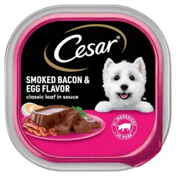 Cesar Egg and Smoked Bacon Flavor Classic Loaf in Sauce Wet Dog Food - 3.5oz