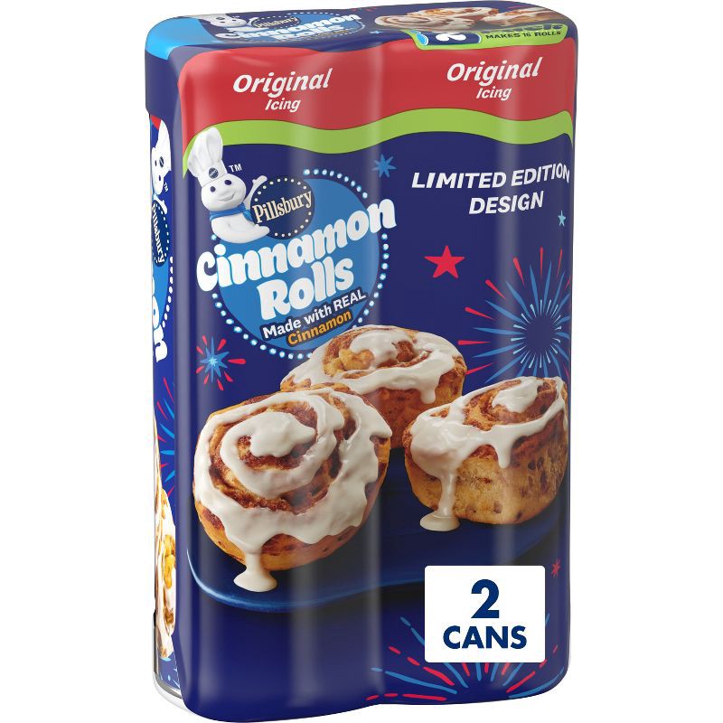 slide 1 of 13, Pillsbury Cinnamon Rolls with Icing - 2pk/12.4oz Cans, 2 ct; 12.4 oz