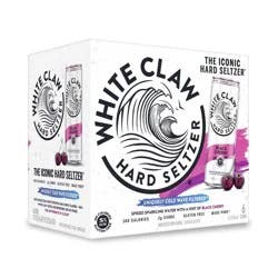 White Claw Hard Seltzer White Claw Black Cherry Hard Seltzer - 6pk/12 fl oz Slim Cans