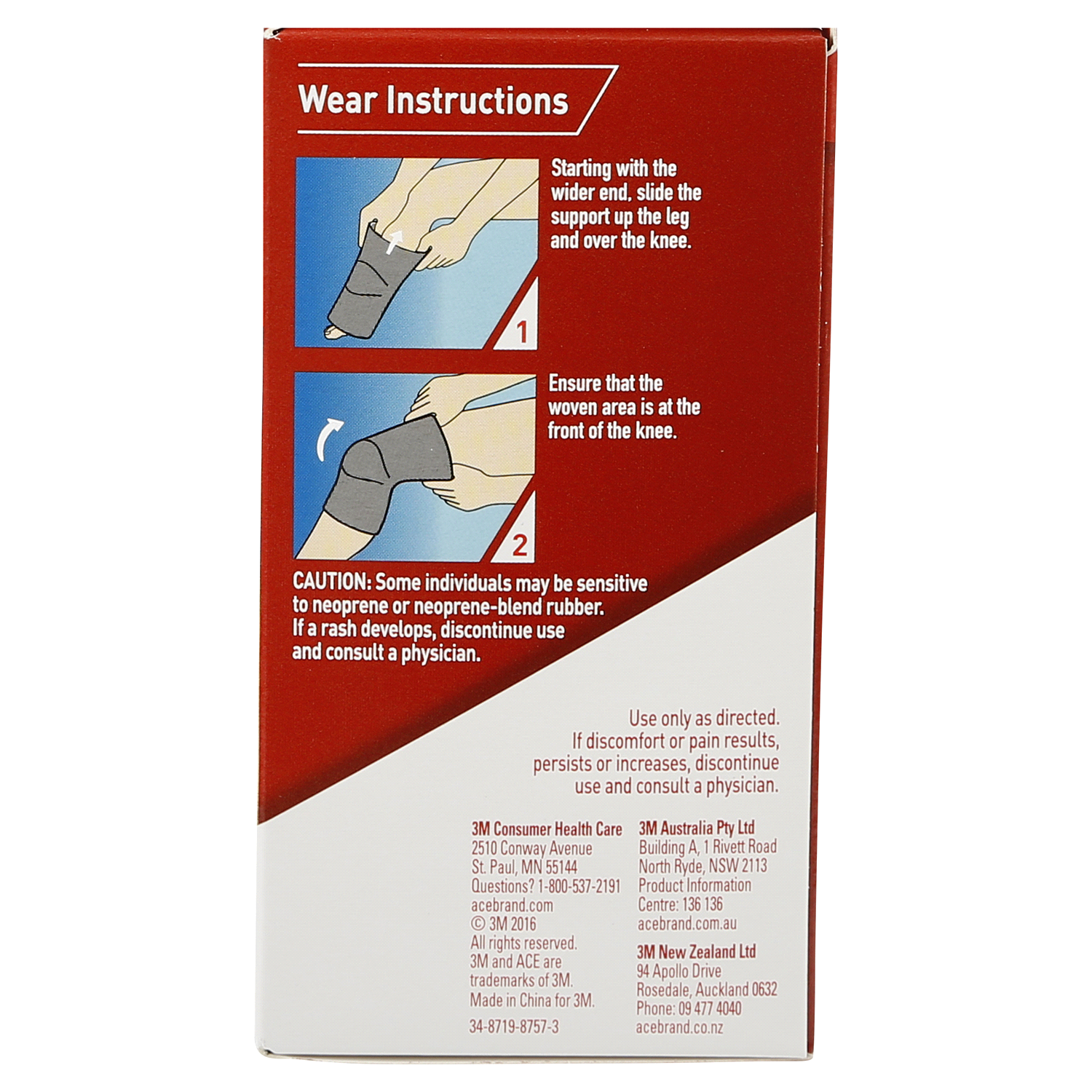 slide 2 of 2, Ace Knee S/M Compression Support 1 ea, 1 ct