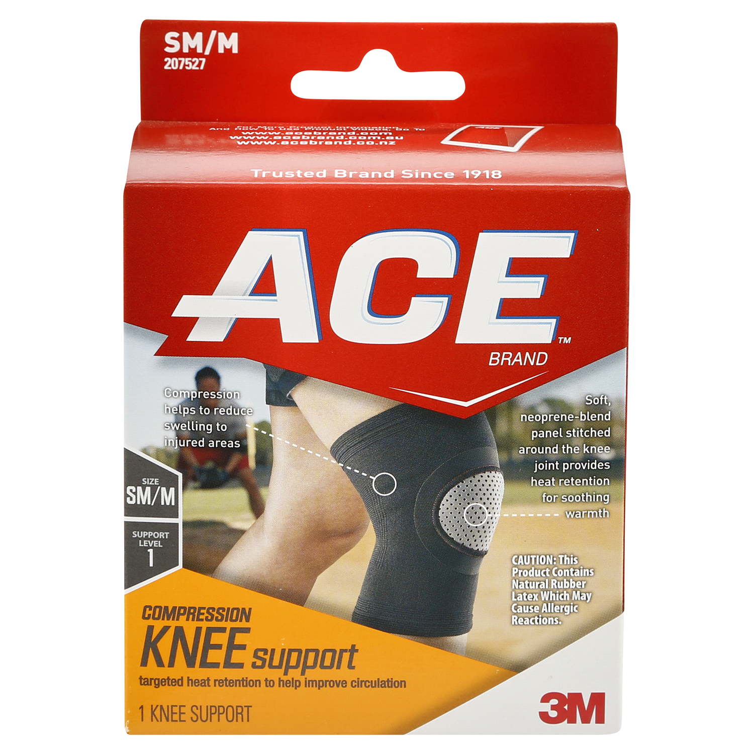 slide 1 of 2, Ace Knee S/M Compression Support 1 ea, 1 ct