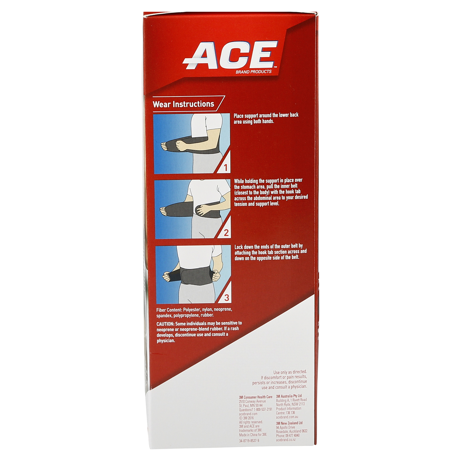 slide 2 of 2, Ace Brand Adjustable Back Brace, One Size
