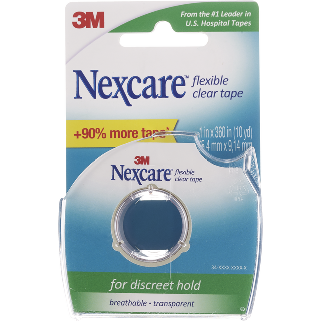 slide 1 of 1, Nexcare Flexible Clear Tape Disp, 1 ct