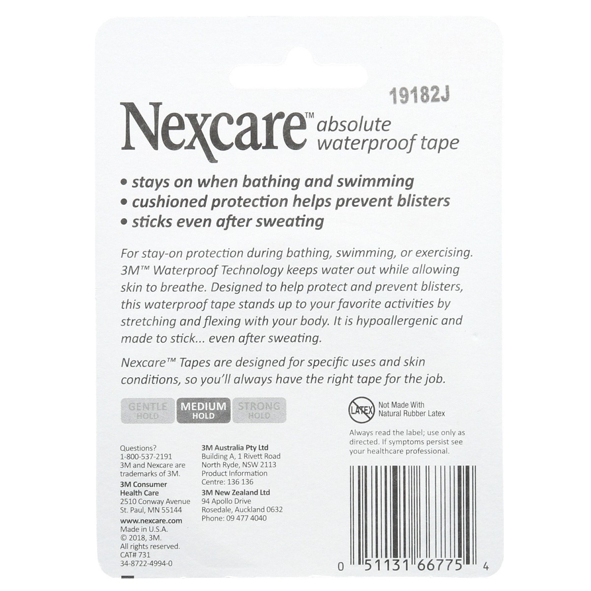 slide 2 of 2, Nexcare 1 Inch Absolute Waterproof Tape 1 ea, 1 ct