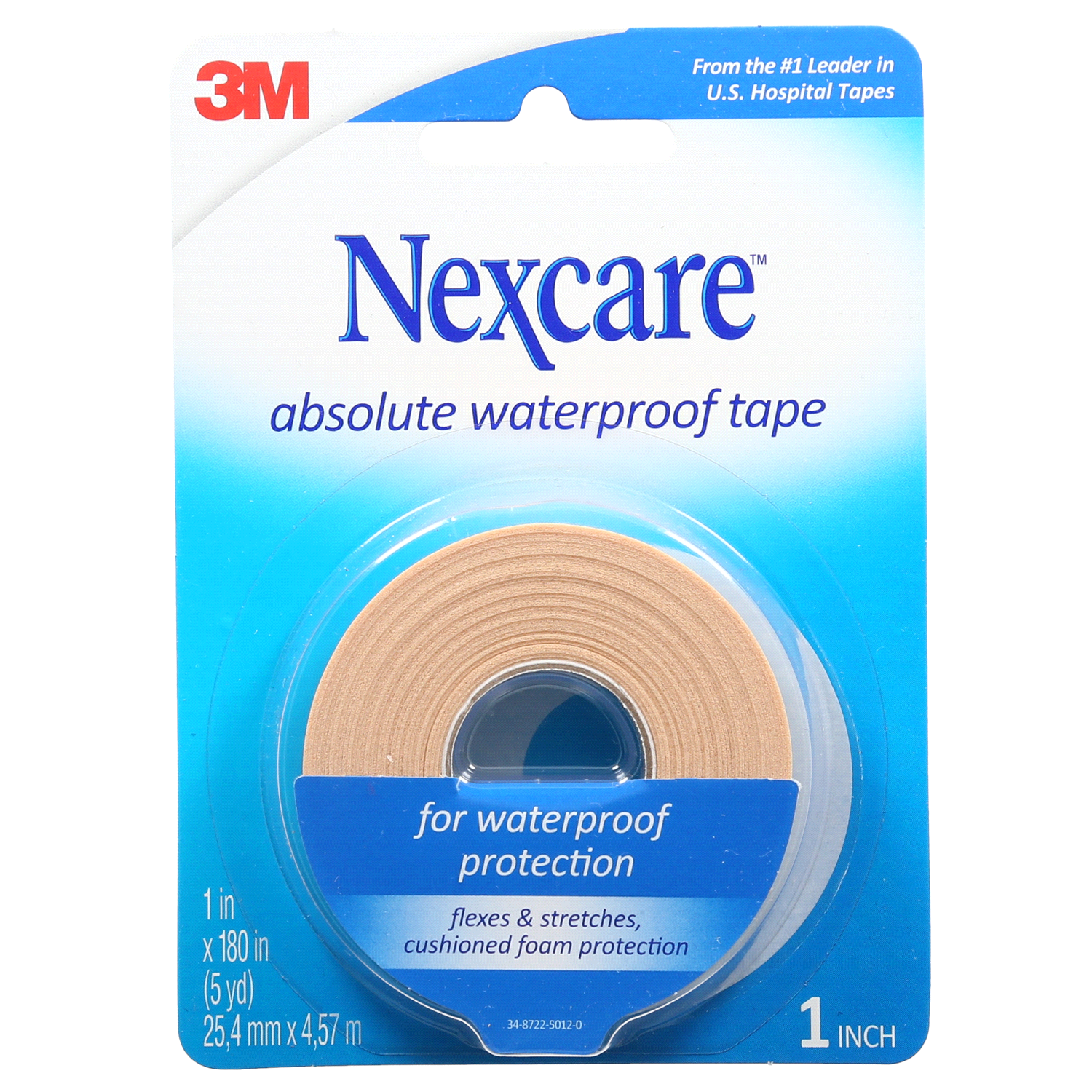 slide 1 of 2, Nexcare 1 Inch Absolute Waterproof Tape 1 ea, 1 ct