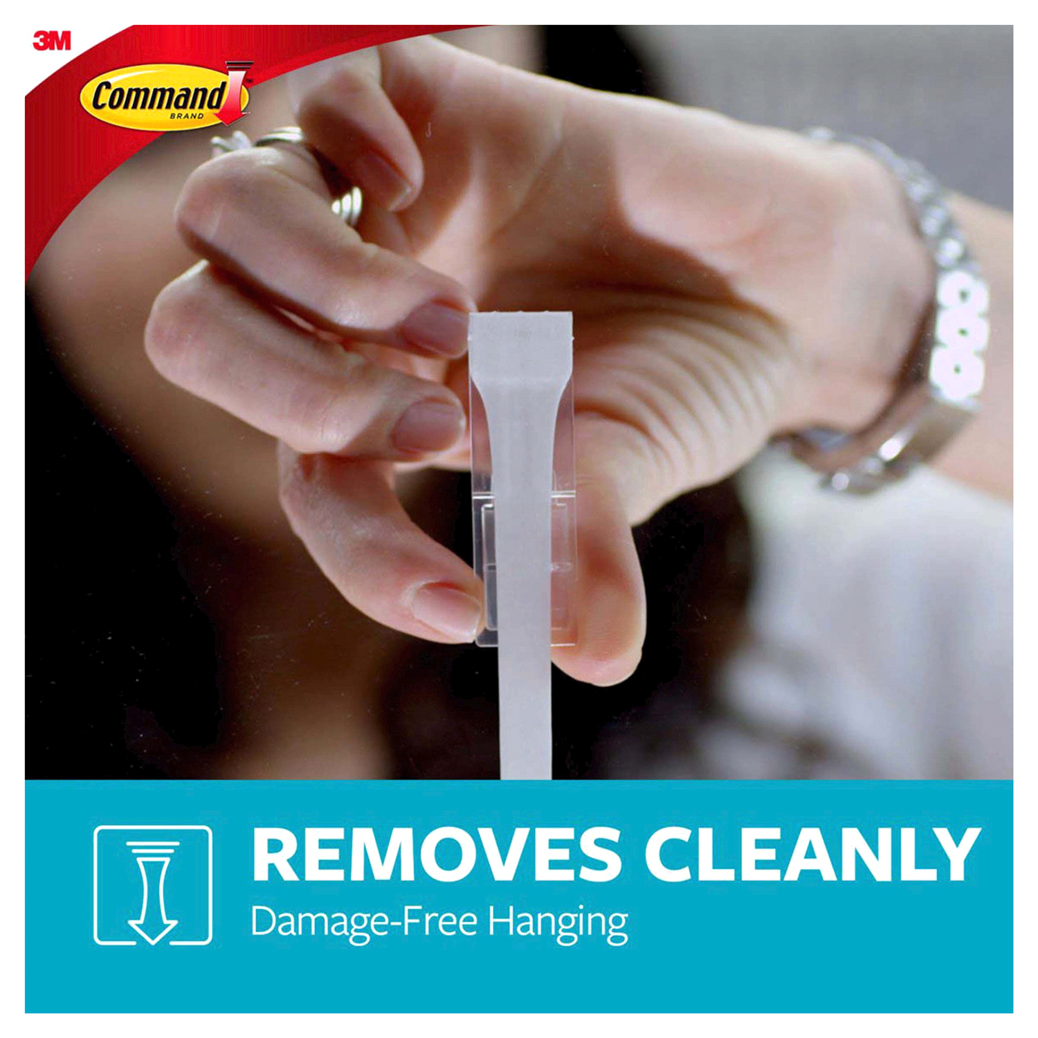 slide 3 of 5, Command Large Bathroom Hook with Water-Resistant Strip, 1 ct