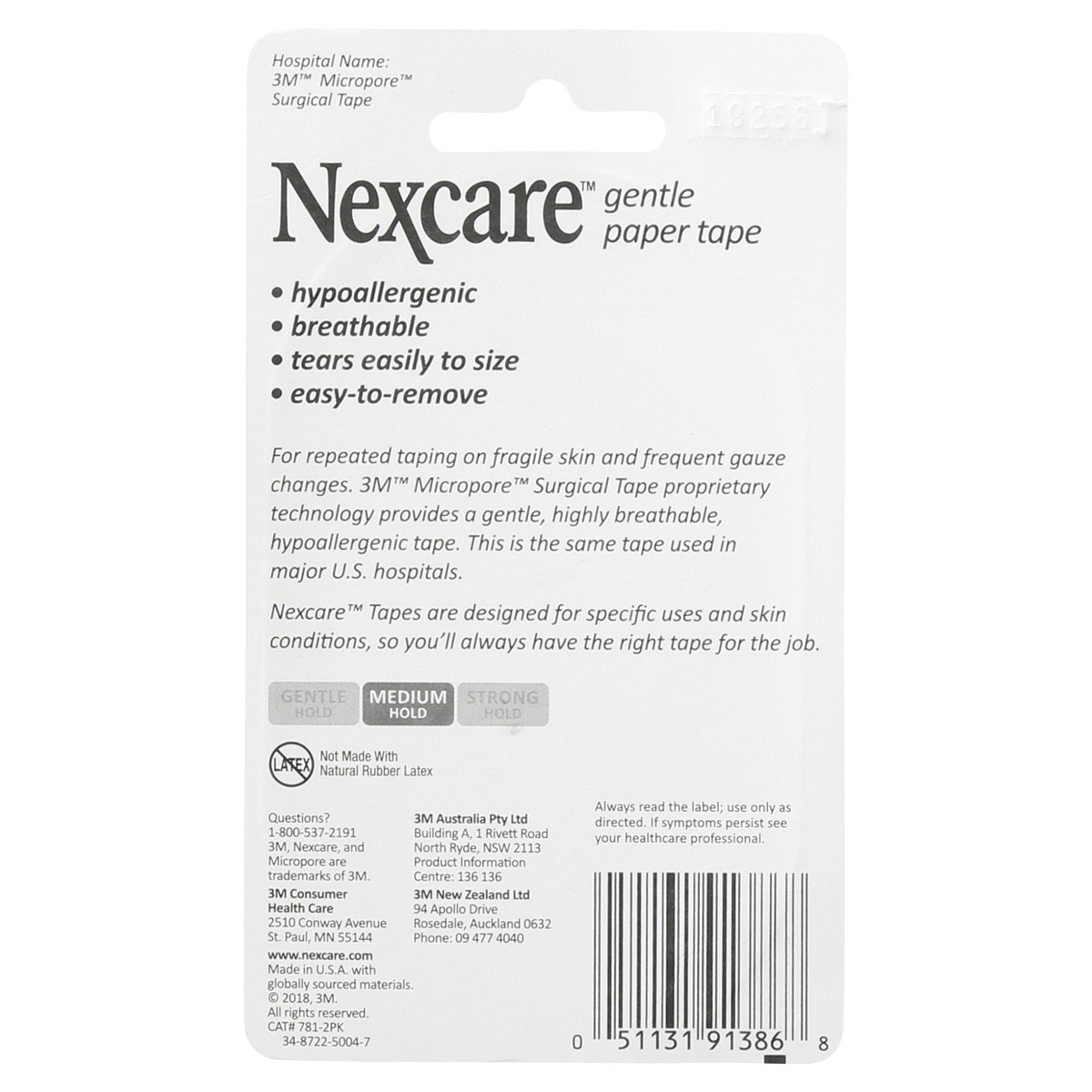 slide 2 of 2, Nexcare 1 Inch Gentle Paper Tape 2 ea, 2 ct