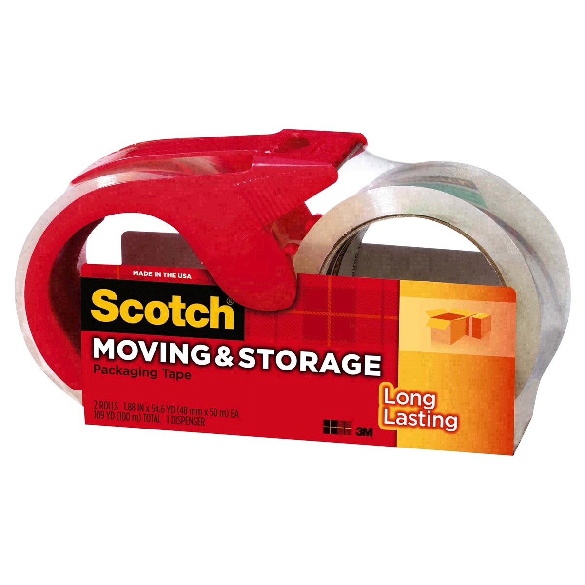 slide 6 of 9, Scotch Long Lasting Storage Packaging Tape, 109 yd